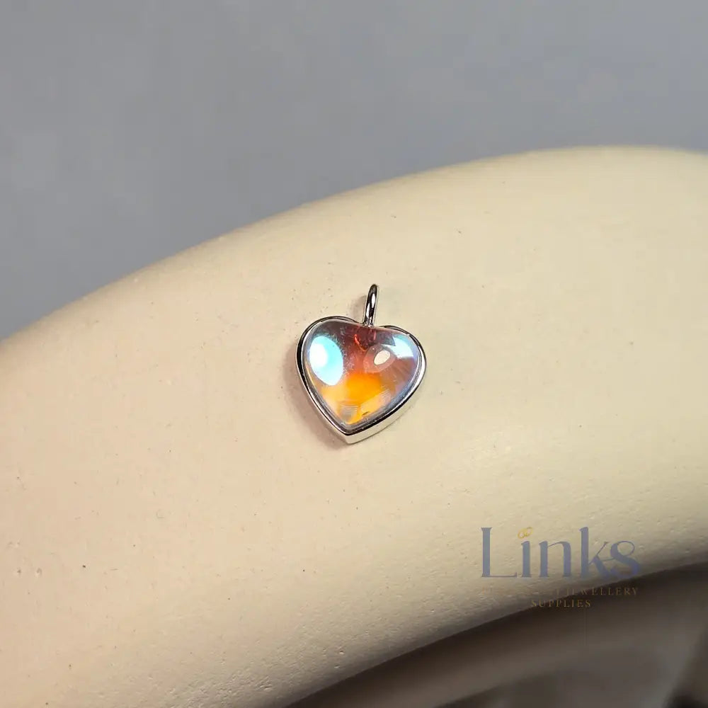 Heart Moonstone Pendant Charm