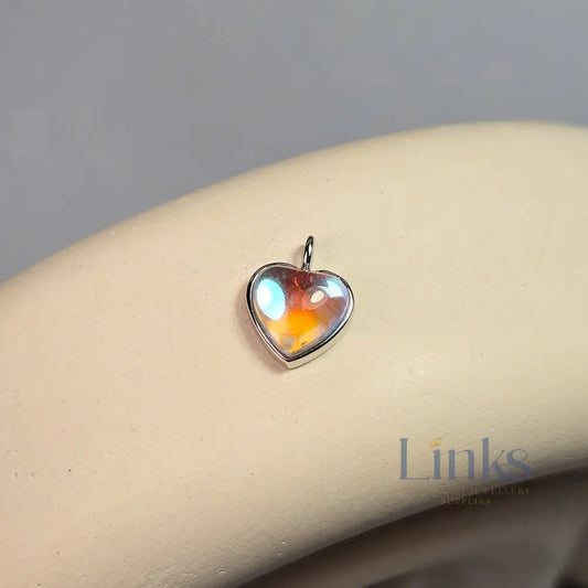 Heart Moonstone Pendant Charm