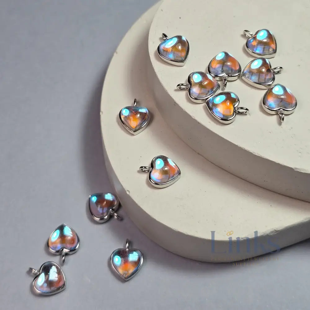 Heart Moonstone Pendant Charm