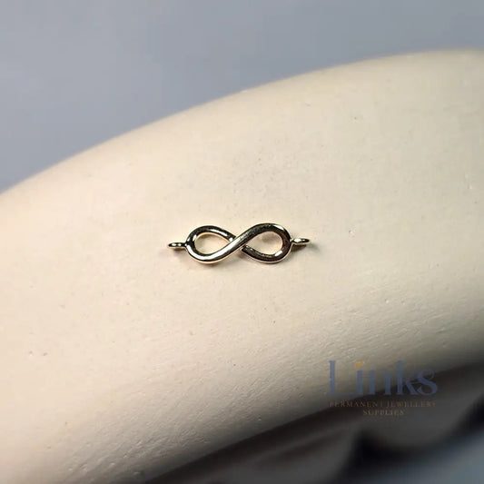 Luxury 9K Solid Gold Infinity Connector Charm