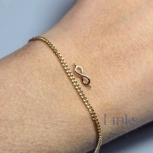 Luxury 9K Solid Gold Infinity Connector Charm