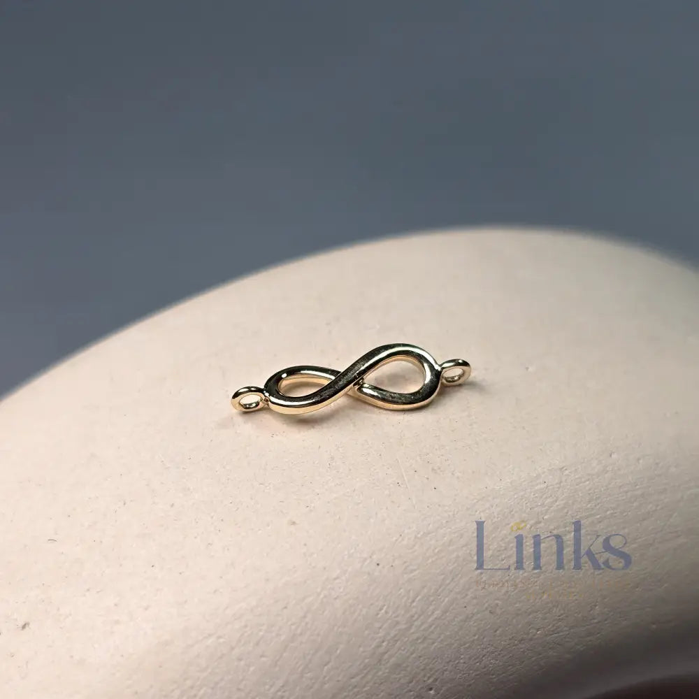 Luxury 9K Solid Gold Infinity Connector Charm