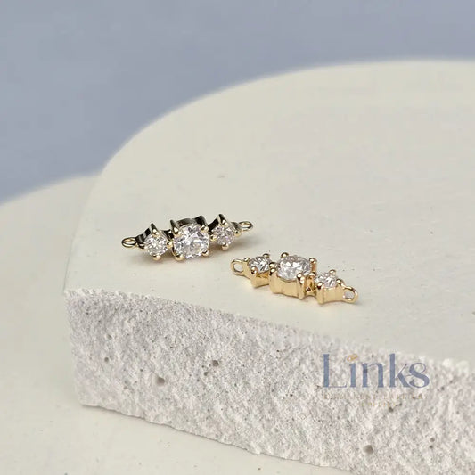 Luxury 9k Solid Gold Moissanite Connector Charm