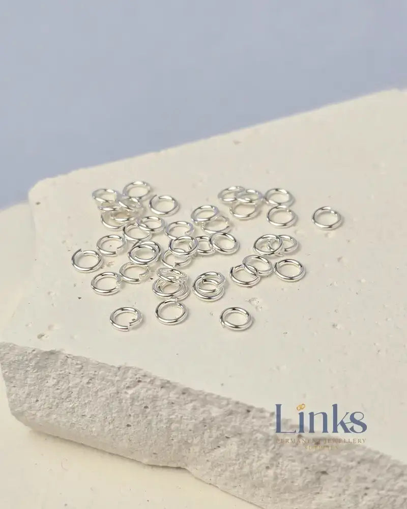 925 Sterling Silver & 14k Gold Filled Jump Rings 3mm (22 & 24 Ga) - 20 pack 925 Sterling Silver / 0.64mm wire diameter