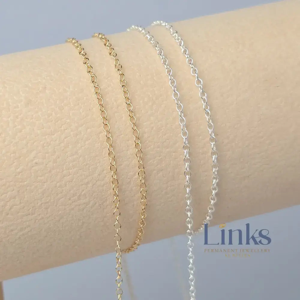 1.7mm Cable Chain - 14k Gold Filled & 925 Sterling Silver