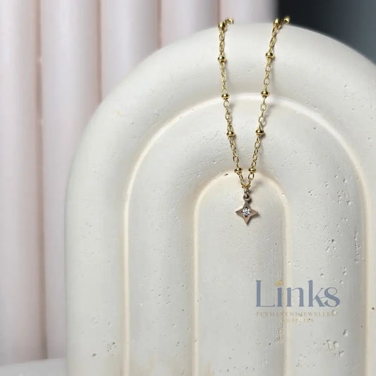 Mini Cubic Zirconia Star Charm - Links Permanent Jewellery Supplies