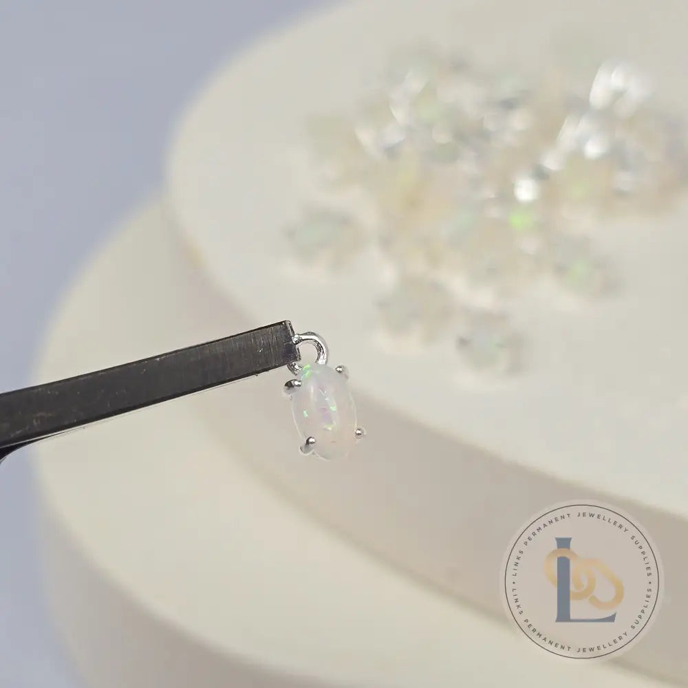 Oval Opal Pendant Charm Charms