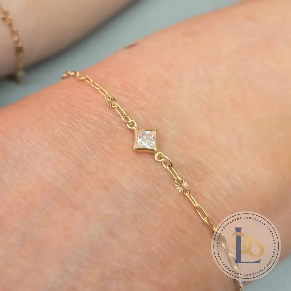4mm Diamond Birthstone Connector