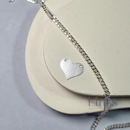 Sterling Silver Blank Heart Connector