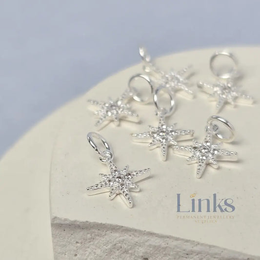 Sterling Silver Celestial Star Charm