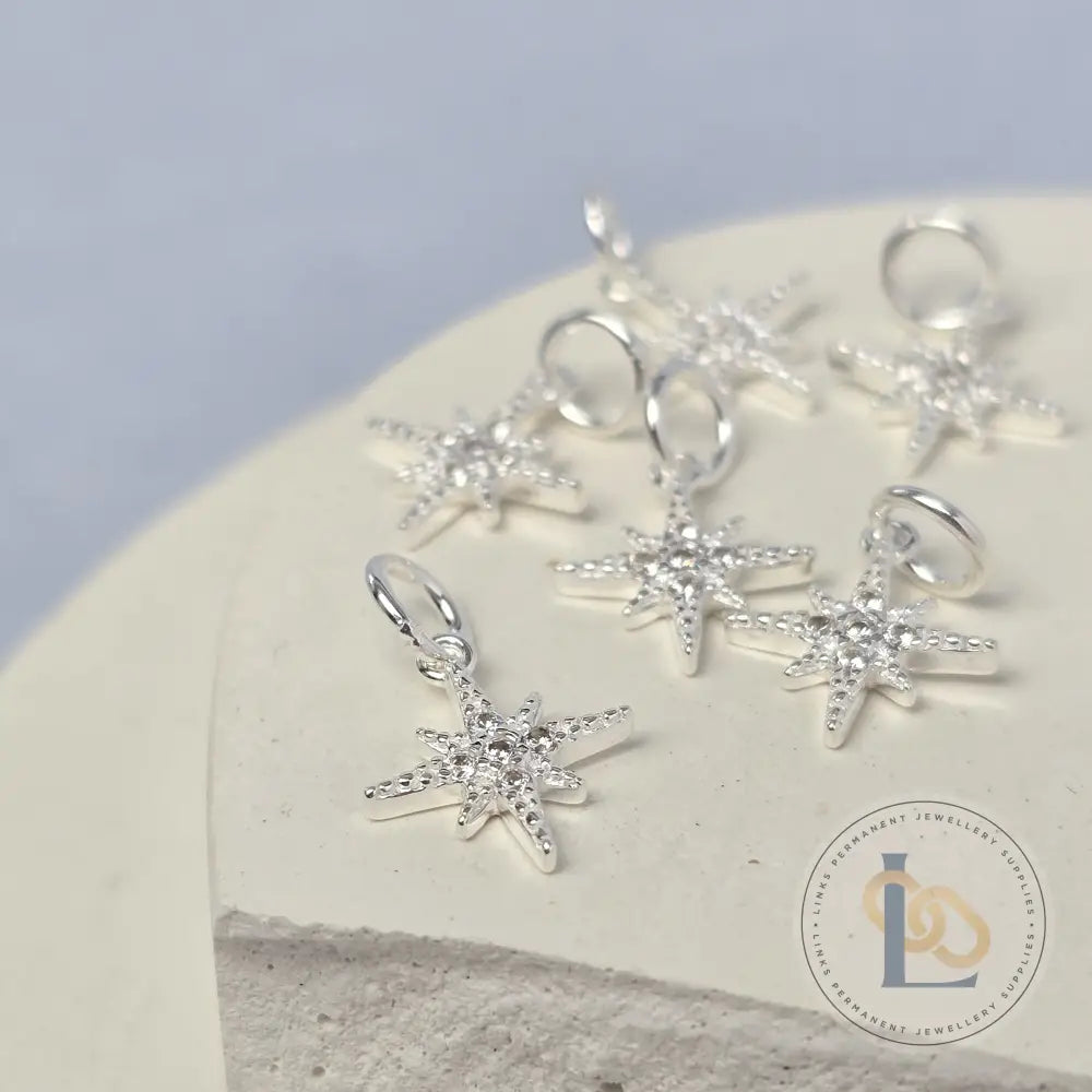 Sterling Silver Celestial Star Charm
