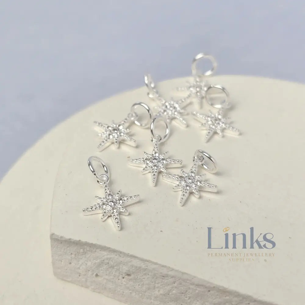 Sterling Silver Celestial Star Charm