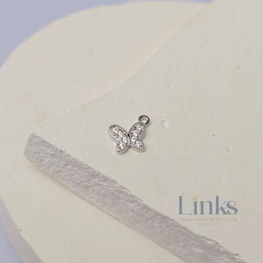 Sterling Silver Cubic Zirconia Dainty Butterfly
