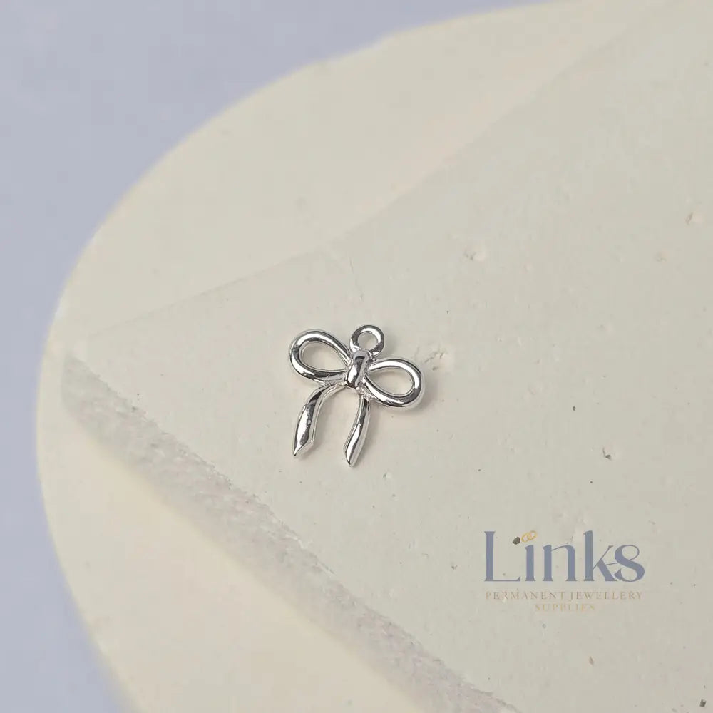 Sterling Silver Dainty Bow Charm