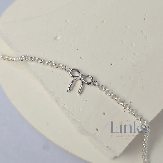 Sterling Silver Dainty Bow Connector
