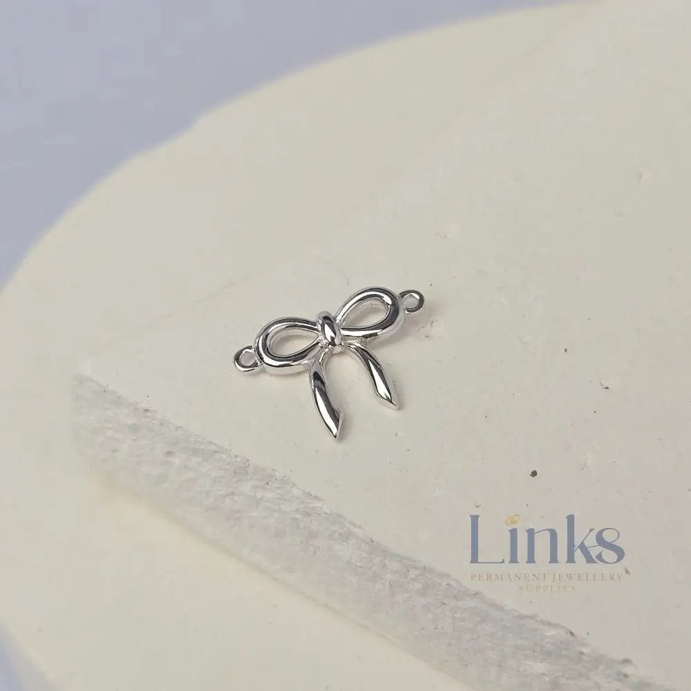 Sterling Silver Dainty Bow Connector