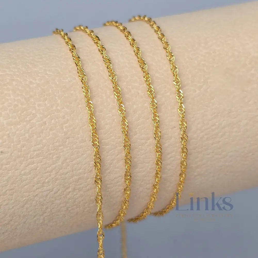 Twisted Curb Chain - 14K Gold Filled & 925 Sterling Silver 14K Gold Filled / 1 Meter