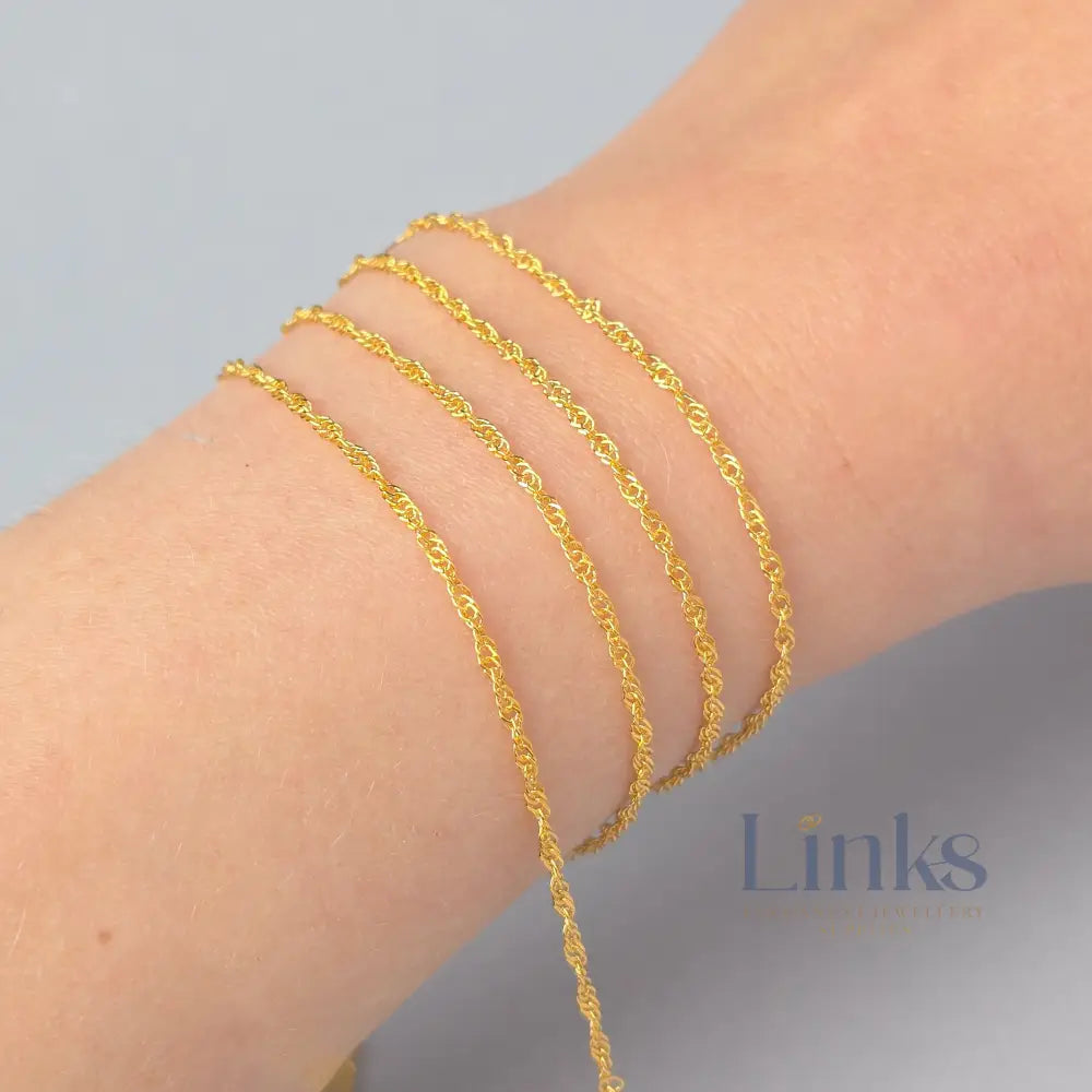 Twisted Curb Chain - 14K Gold Filled & 925 Sterling Silver