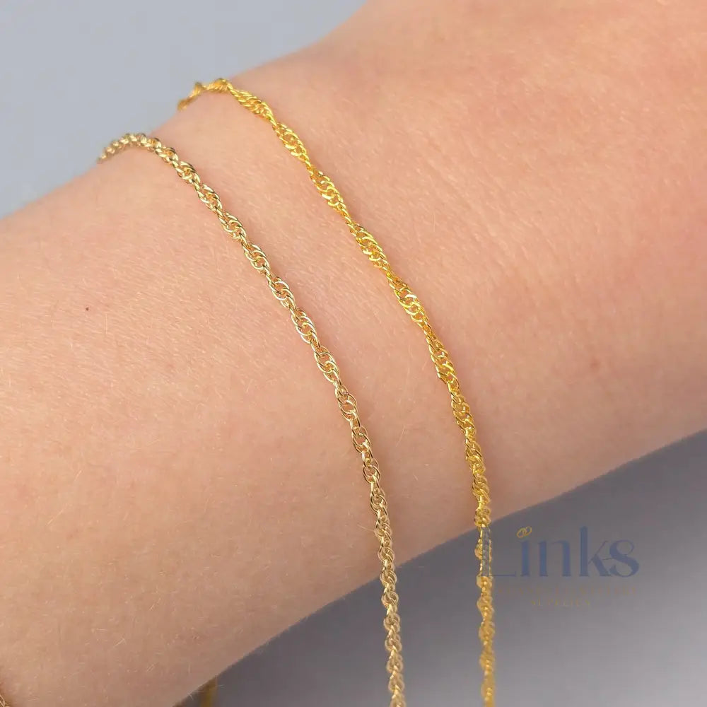 Twisted Curb Chain - 14K Gold Filled & 925 Sterling Silver