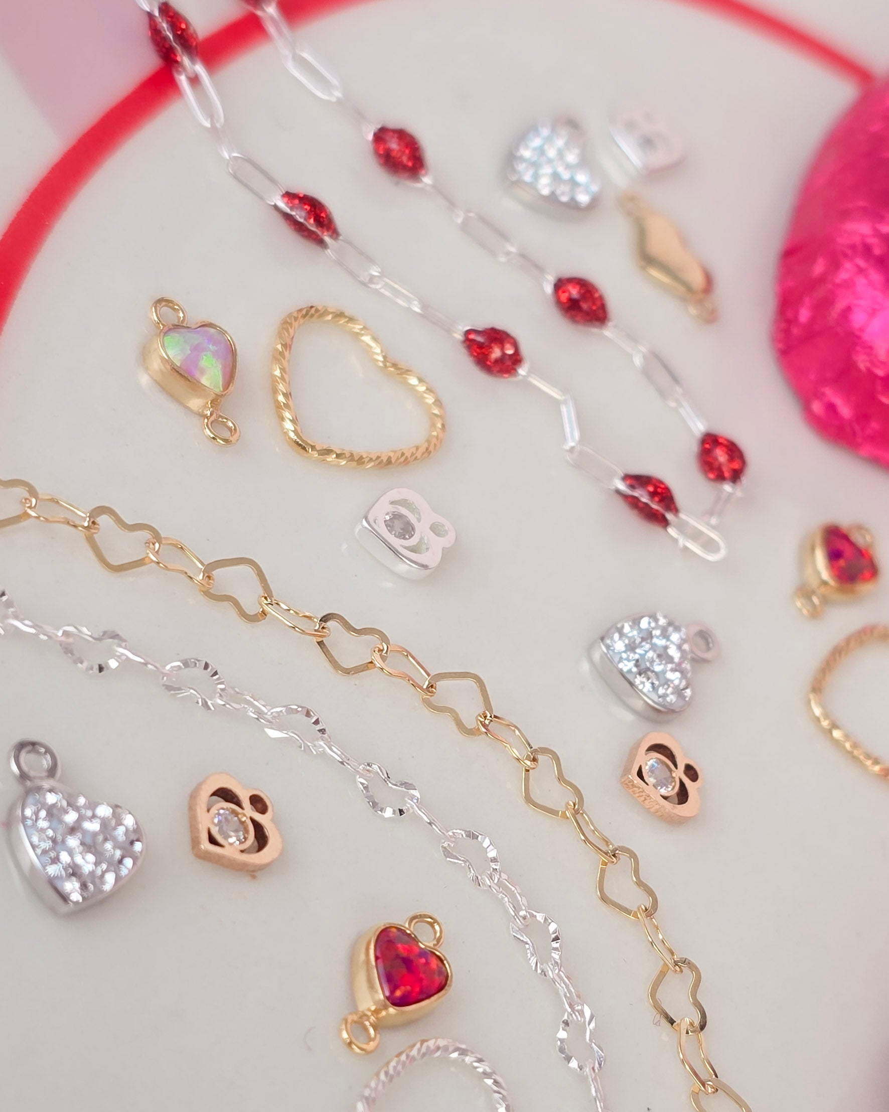 Permanent jewellery chains and charms