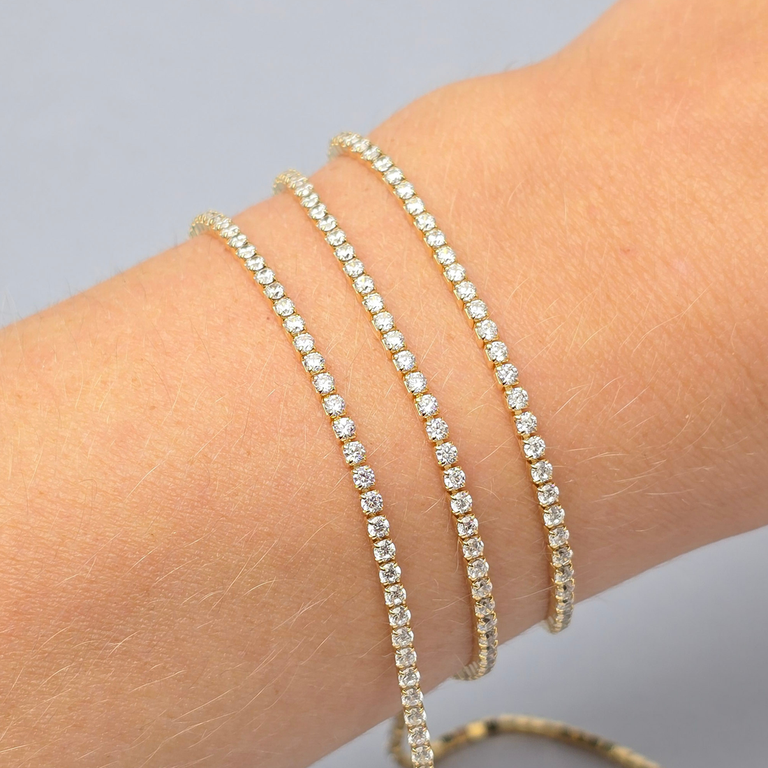 2mmClearCZTennisChain