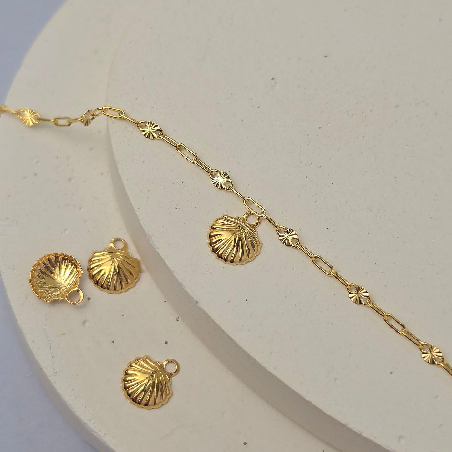 14k Gold Filled Shell Charm