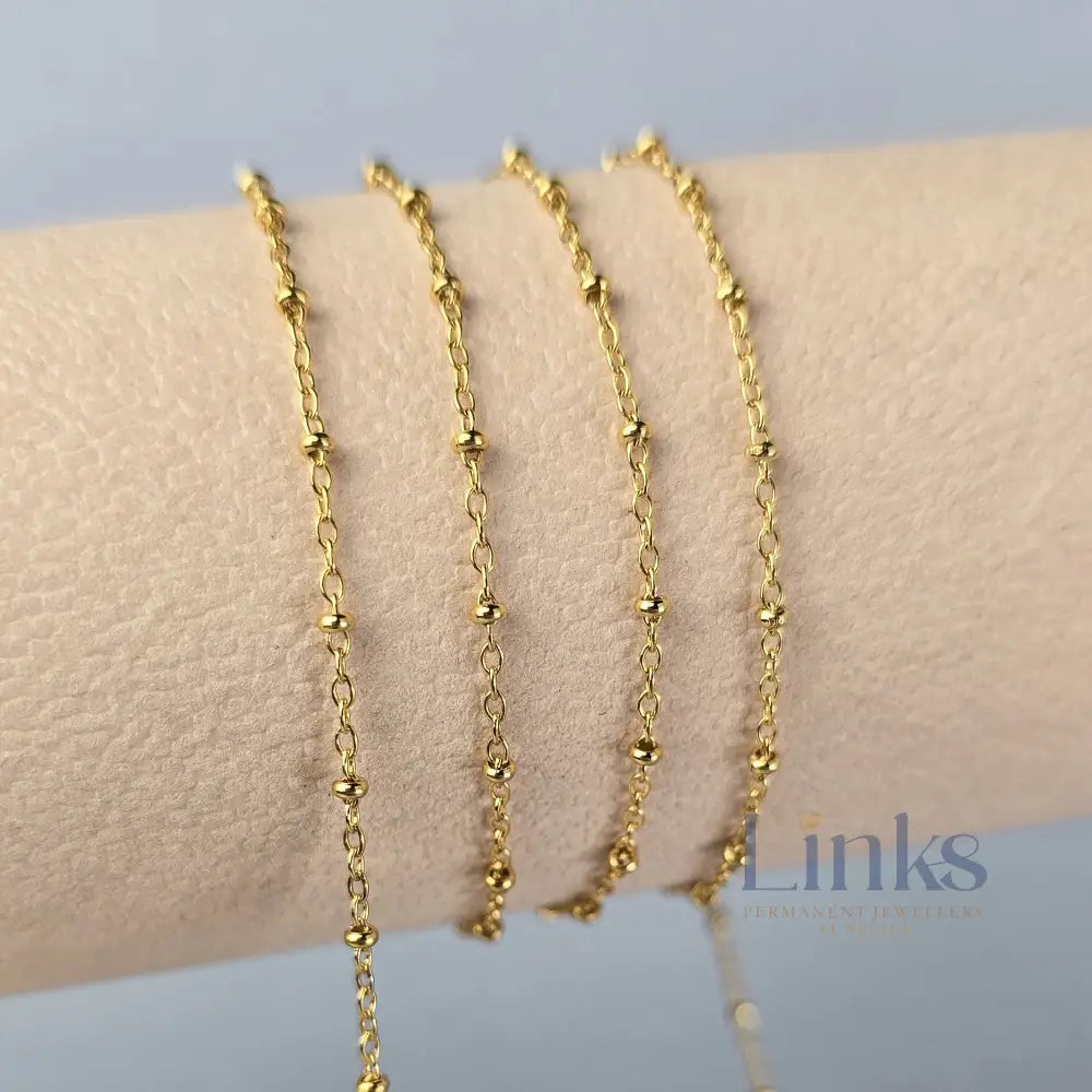 1.35mm Satellite Chain - 14K Gold Filled & 925 Sterling Silver 14K Gold Filled / 1 Meter