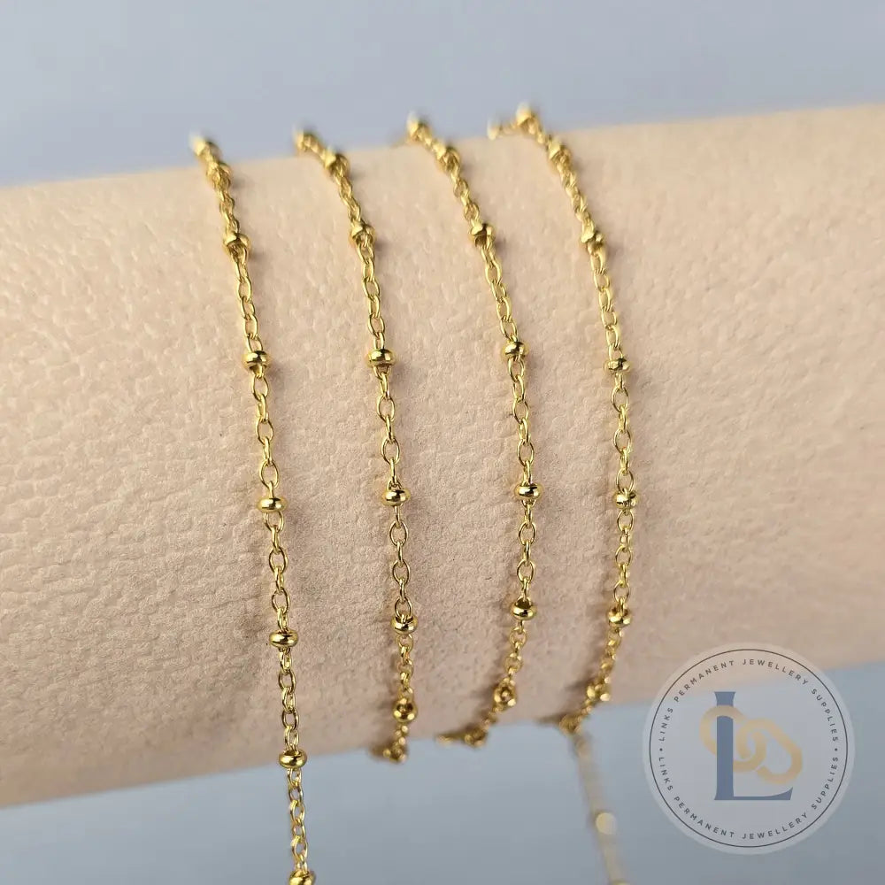 1.35mm Satellite Chain - 14K Gold Filled & 925 Sterling Silver 14K Gold Filled / 1 Meter