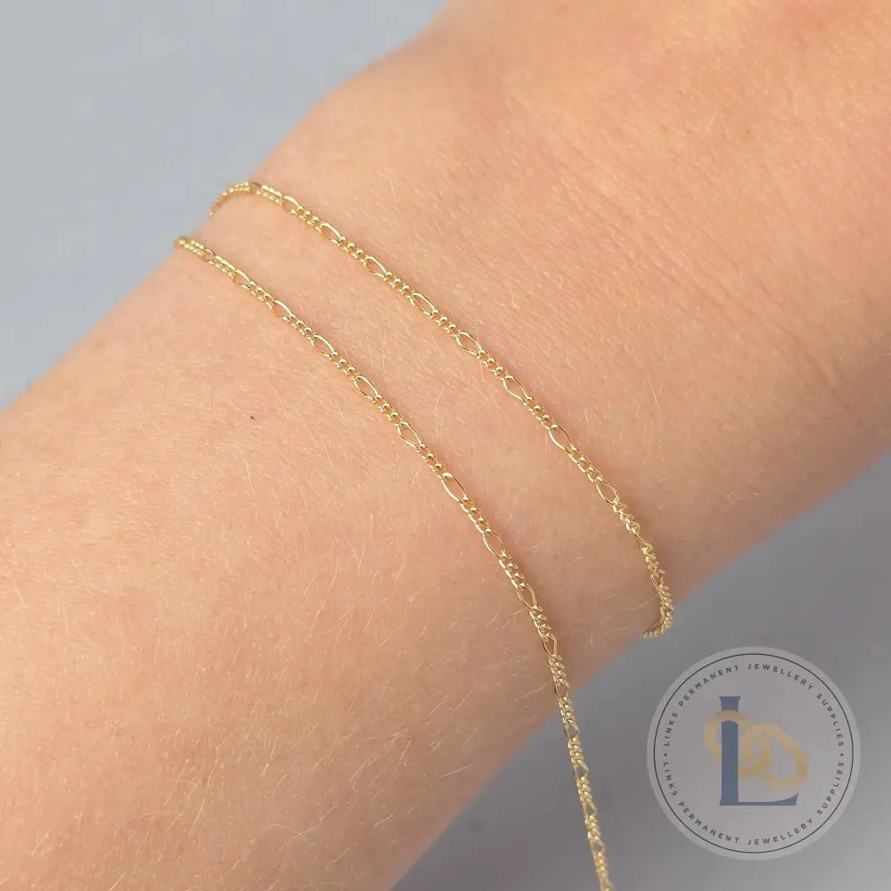 1.3mm Mini Figaro - 14k Gold Filled & 925 Sterling Silver