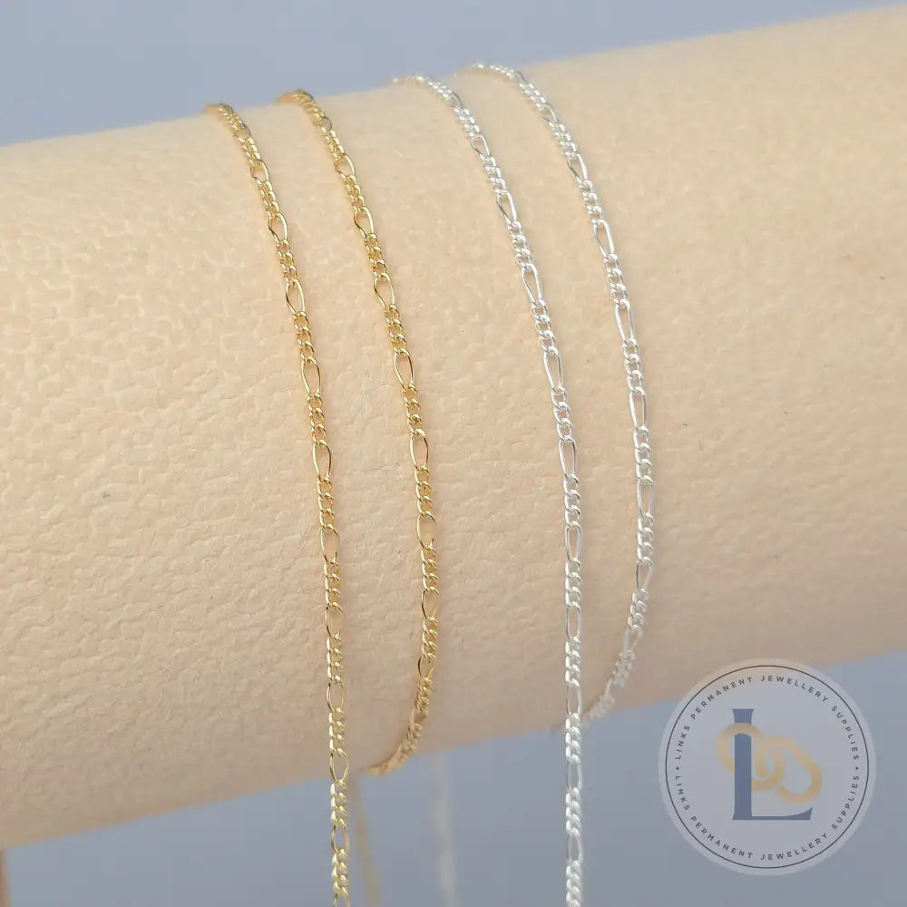 1.3mm Mini Figaro - 14k Gold Filled & 925 Sterling Silver