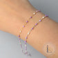 1.5mm Amethyst Enamel Flat Cable Chain - 925 Sterling Silver & 14k Gold Filled