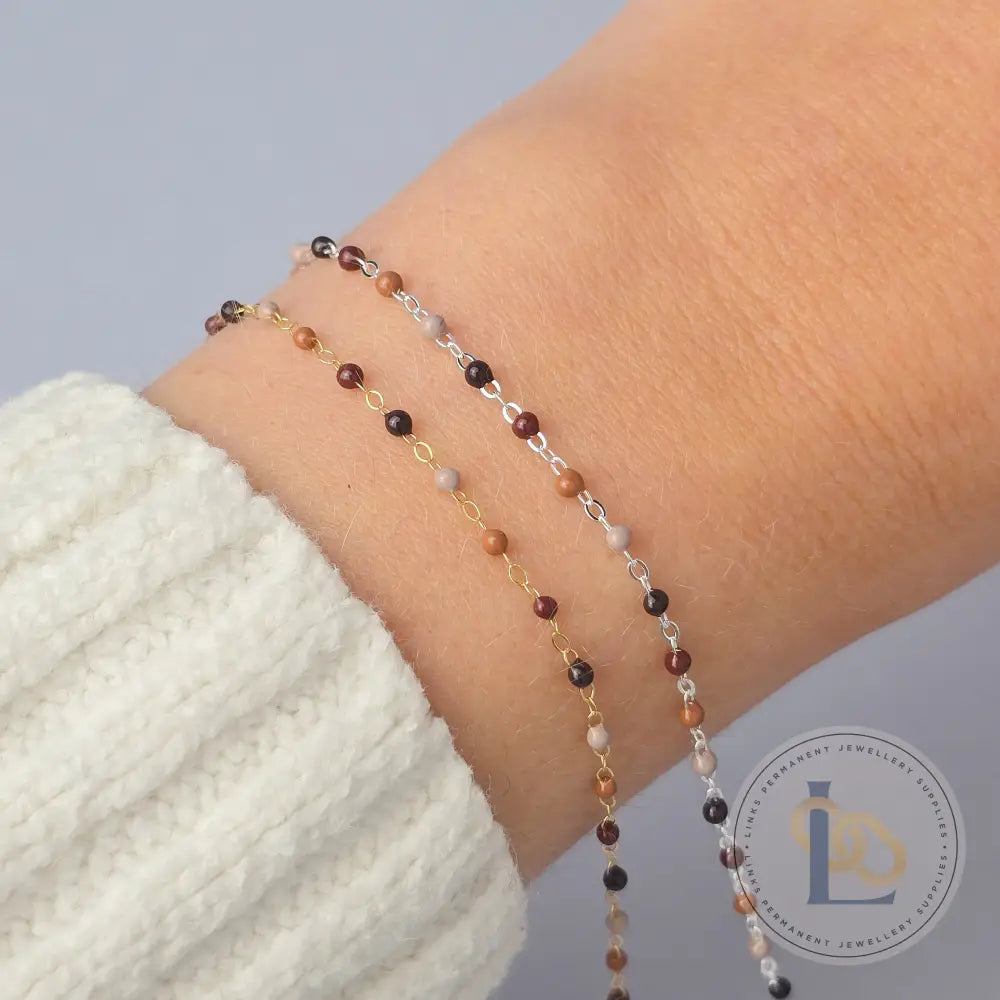 1.5mm Cappuccino Enamel Flat Cable Chain