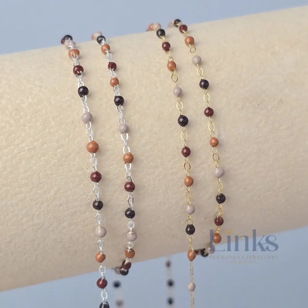 1.5mm Cappuccino Enamel Flat Cable Chain