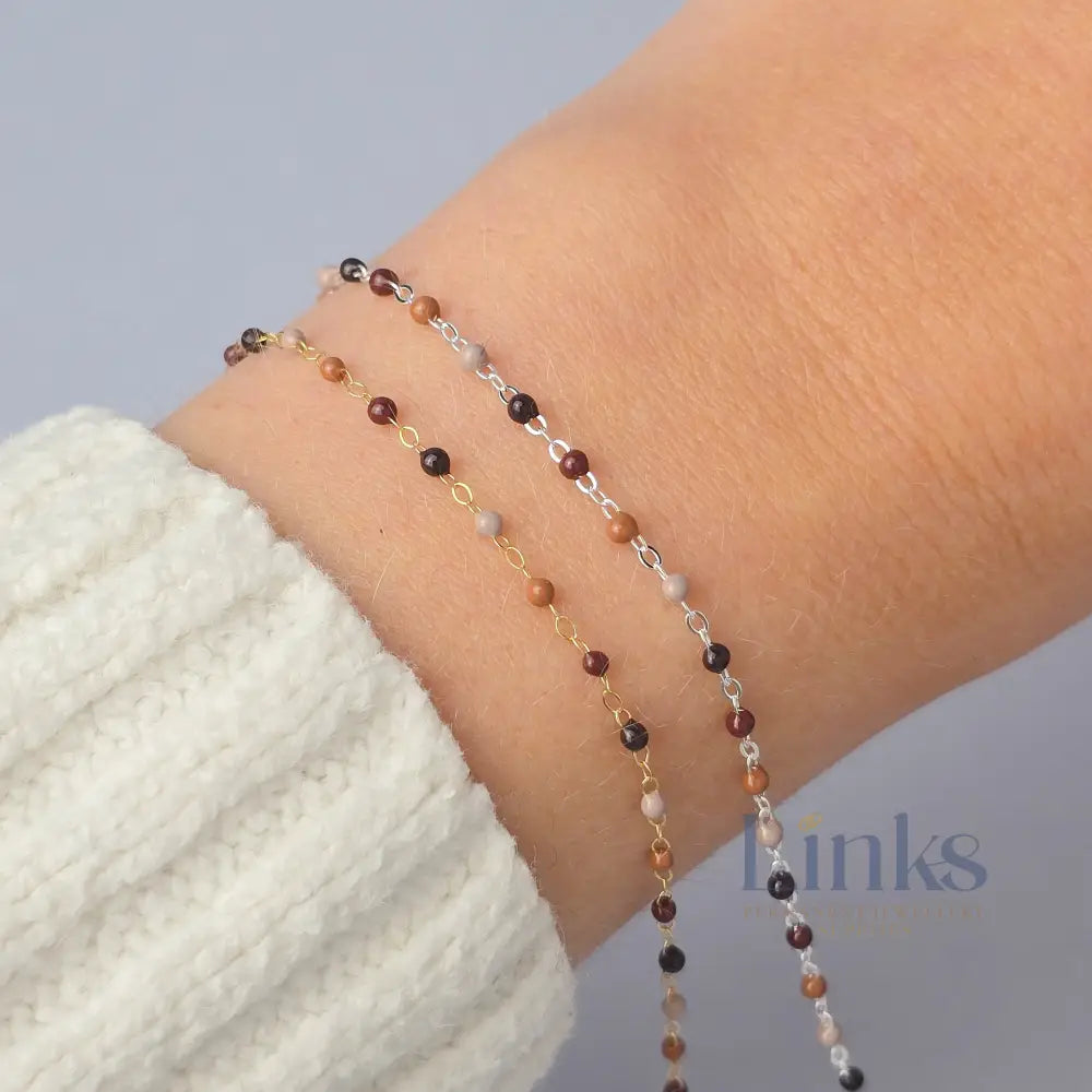 1.5mm Cappuccino Enamel Flat Cable Chain