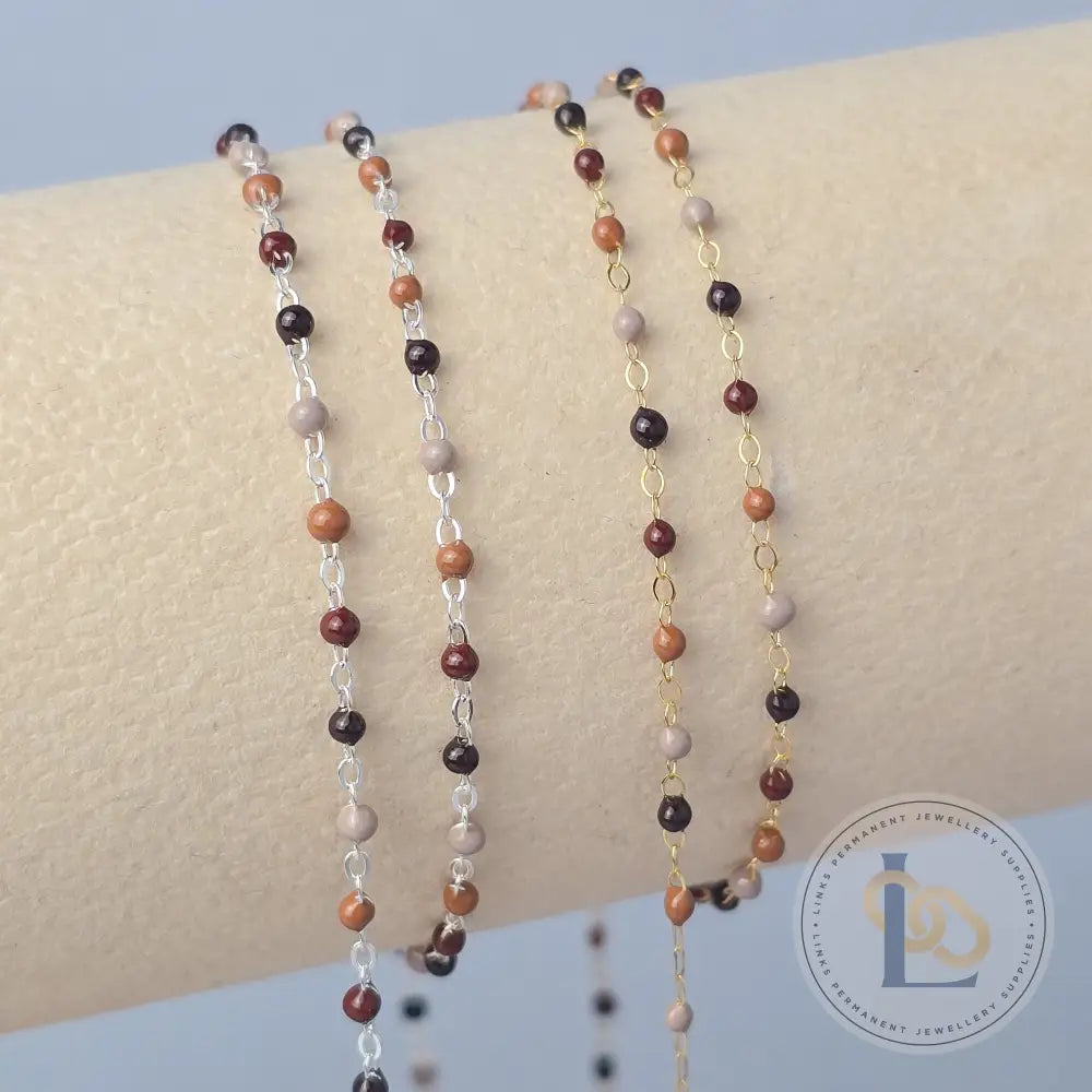 1.5mm Cappuccino Enamel Flat Cable Chain