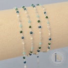 1.5mm Fern Enamel Flat Cable Chain - 925 Sterling Silver & 14k Gold Filled