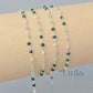 1.5mm Fern Enamel Flat Cable Chain - 925 Sterling Silver & 14k Gold Filled