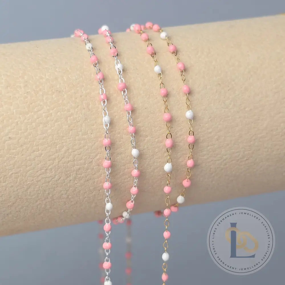 1.5mm Milkshake Enamel Flat Cable Chain