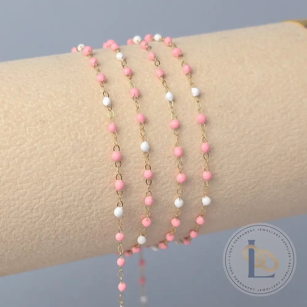 1.5mm Milkshake Enamel Flat Cable Chain