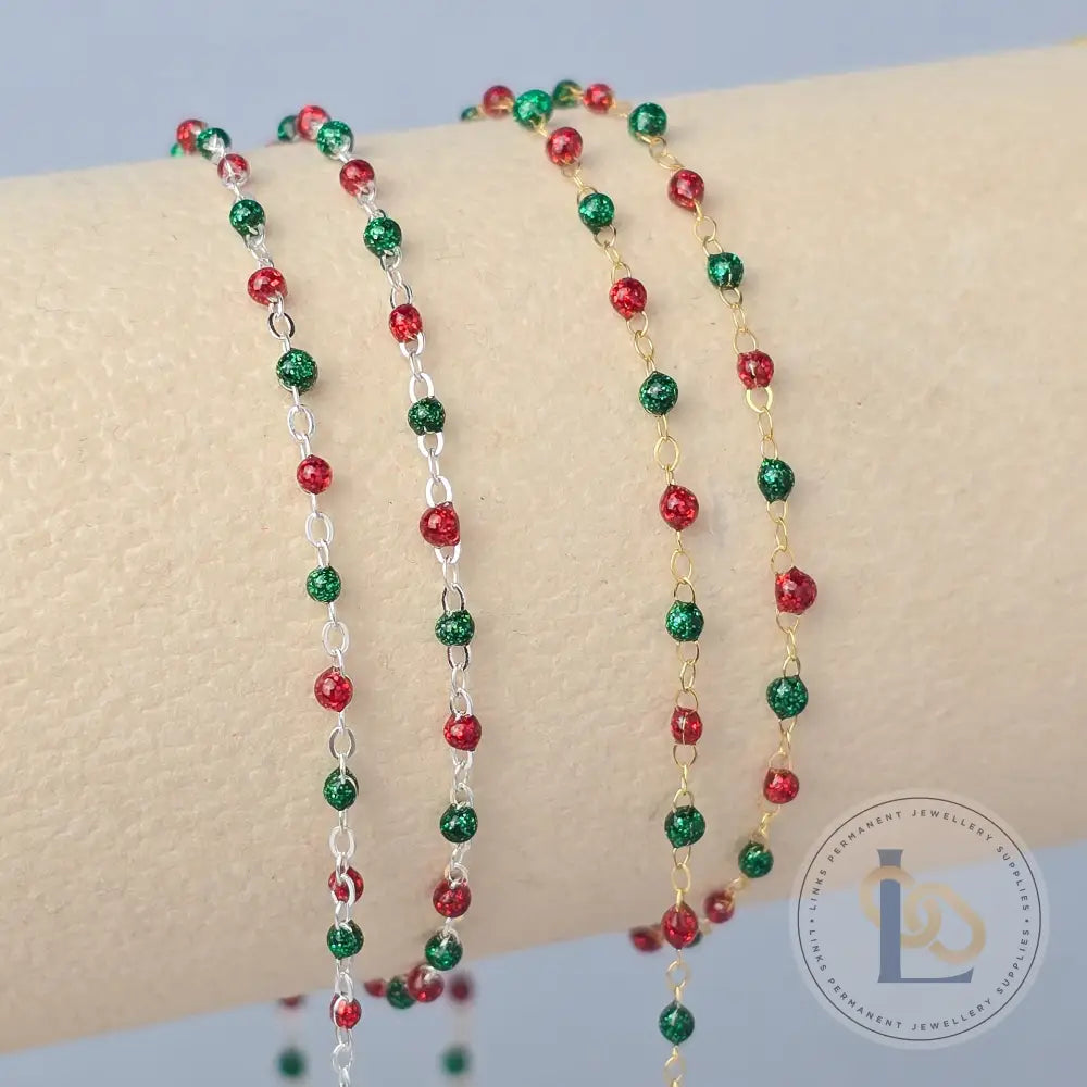 1.5mm Noël Enamel Flat Cable Chain