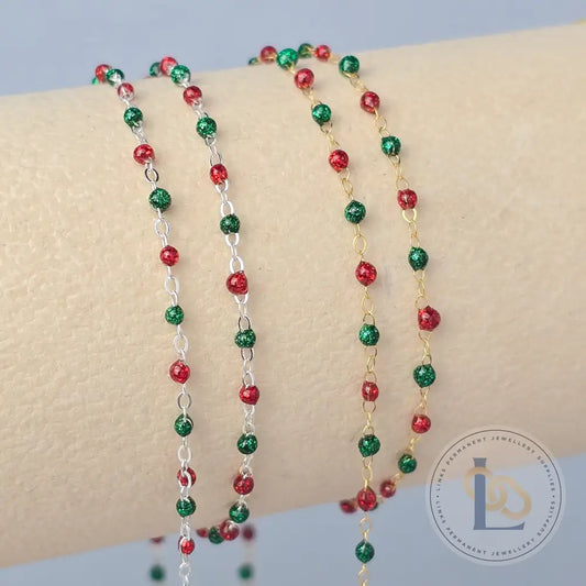 1.5mm Noël Enamel Flat Cable Chain