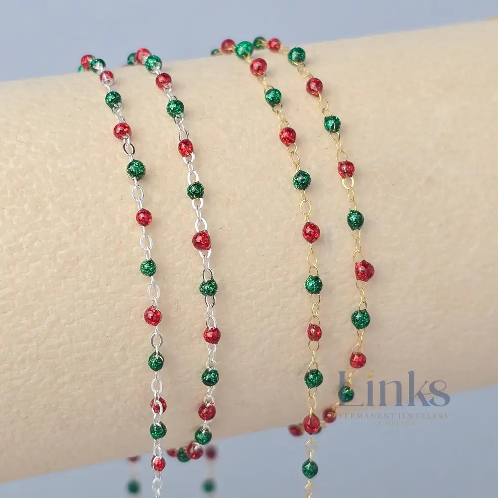 1.5mm Noël Enamel Flat Cable Chain