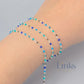 1.5mm Ocean Enamel Flat Cable Chain - 925 Sterling Silver & 14k Gold Filled