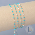 1.5mm Tiff Blue Enamel Flat Cable Chain