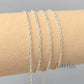 Rope Chain - 925 Sterling Silver & 14K Gold Filled 925 Sterling Silver / 1 Meter