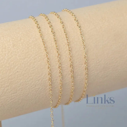1.7mm Cable Chain - 14k Gold Filled & 925 Sterling Silver 14k Gold Filed / 1 Meter