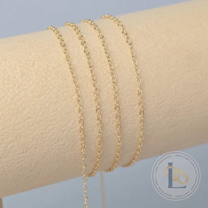 1.7mm Cable Chain - 14k Gold Filled & 925 Sterling Silver 14k Gold Filed / 1 Meter