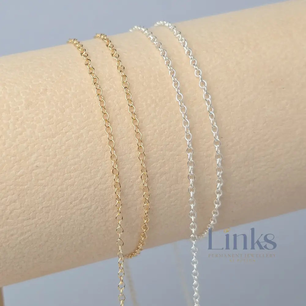 1.7mm Cable Chain - 14k Gold Filled & 925 Sterling Silver