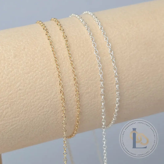 1.7mm Cable Chain - 14k Gold Filled & 925 Sterling Silver