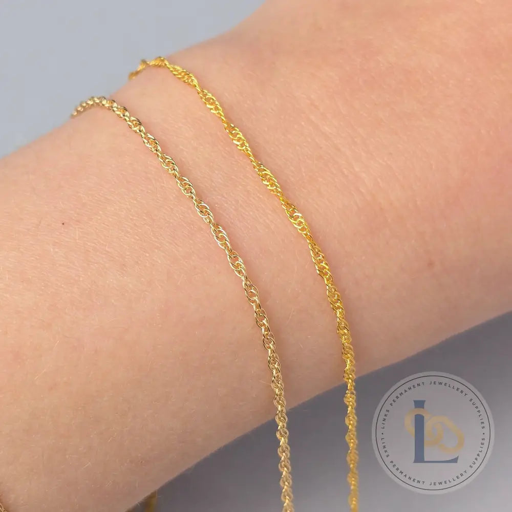 Twisted Curb Chain - 14K Gold Filled & 925 Sterling Silver